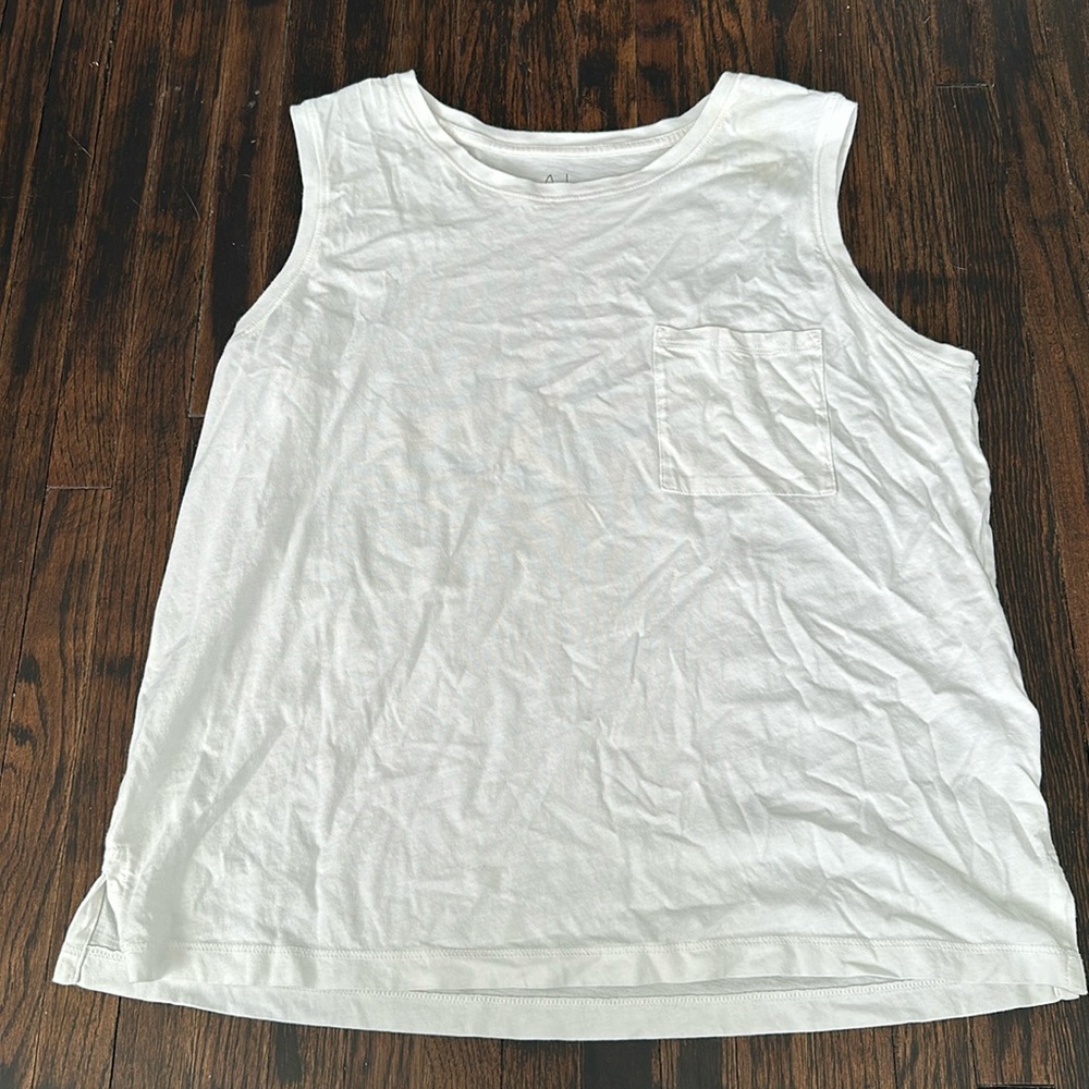 White flowy tank top